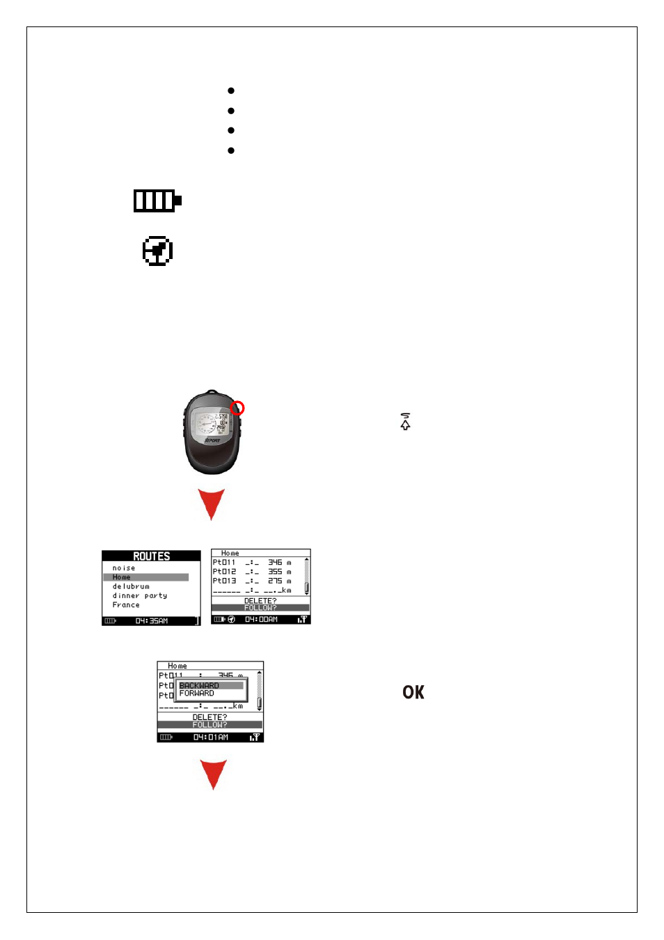 How to start a route | GLOBALSAT GH-561 Quick Start User Manual | Page 4 / 8