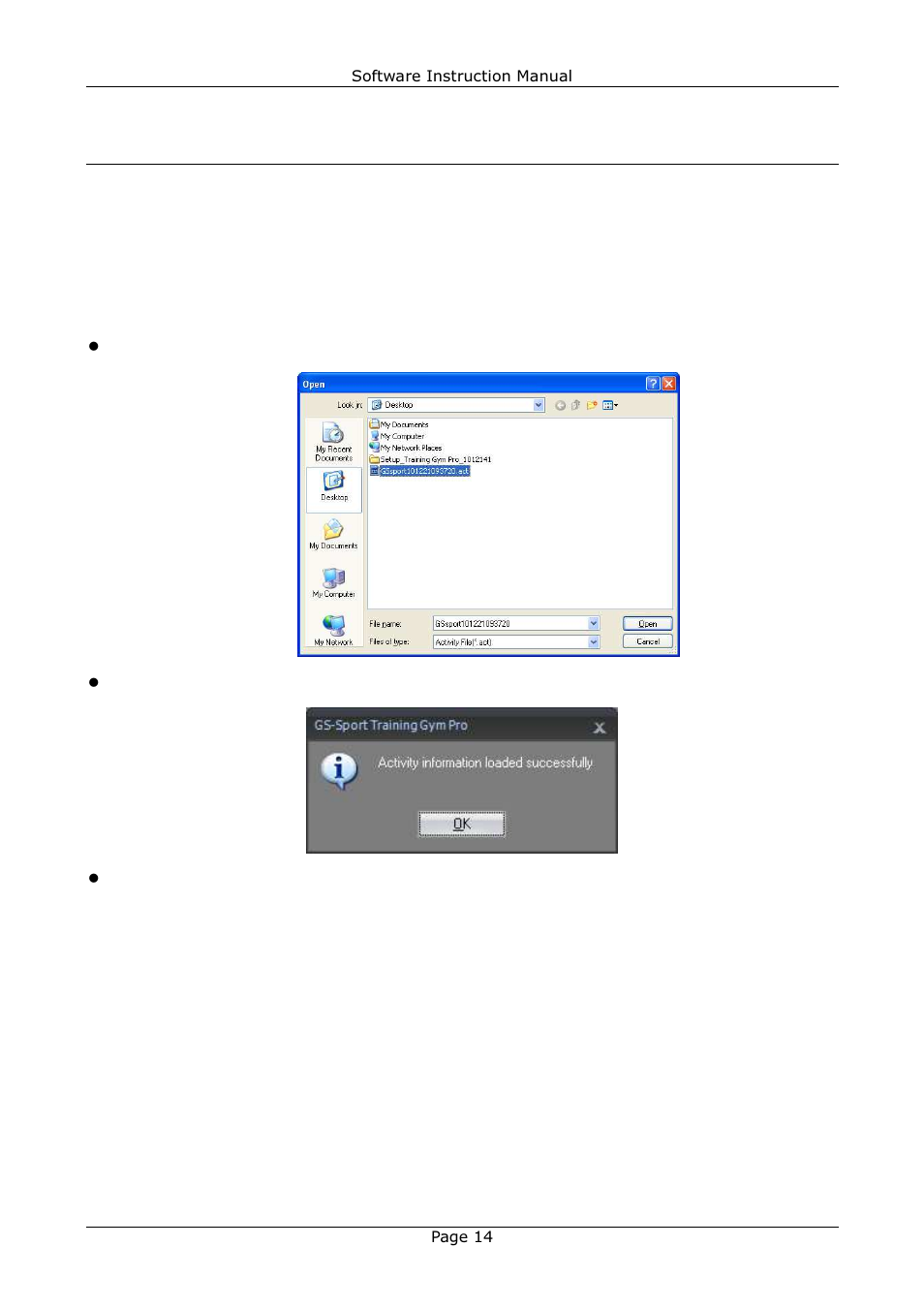 Pc software application, 1 main menu, 1 import activity | GLOBALSAT Training Gym Pro v1.2 Instruction Manual User Manual | Page 14 / 39