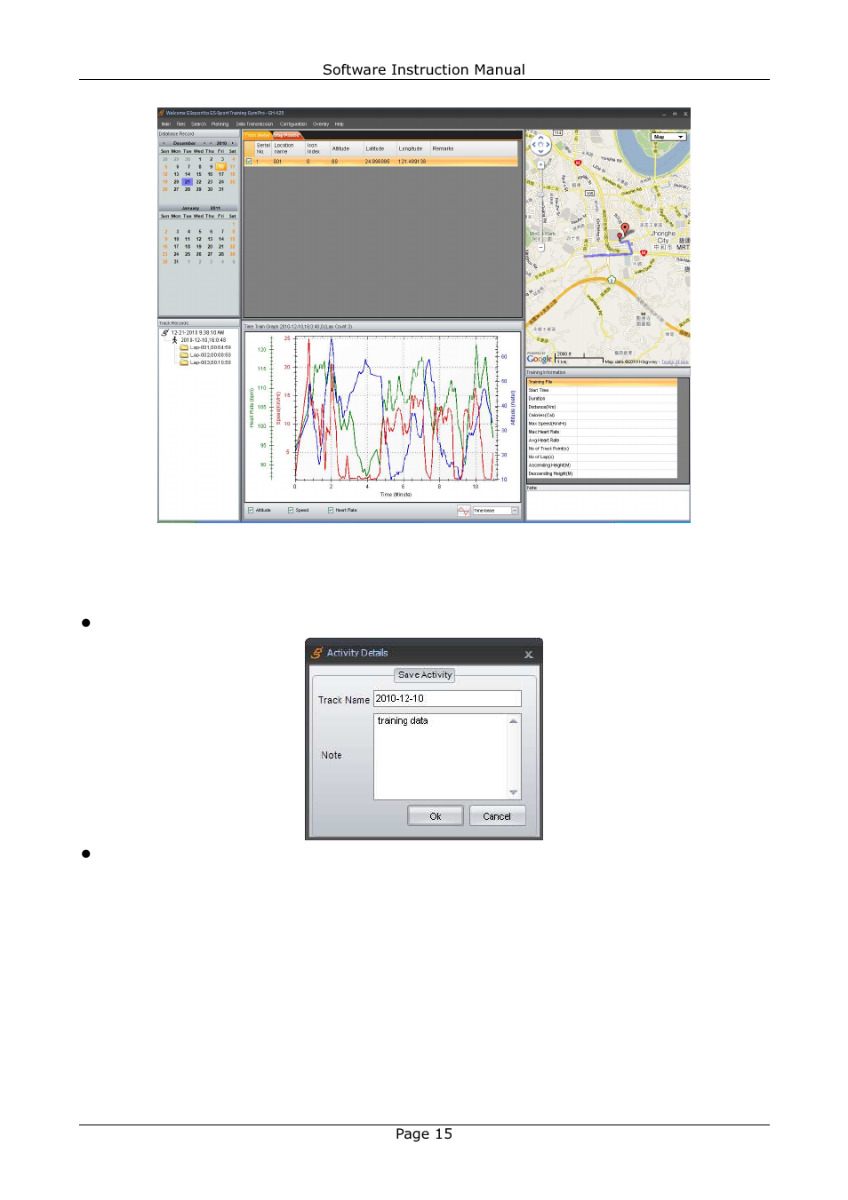2 export activity | GLOBALSAT Training Gym Pro v1.2 Instruction Manual User Manual | Page 15 / 39