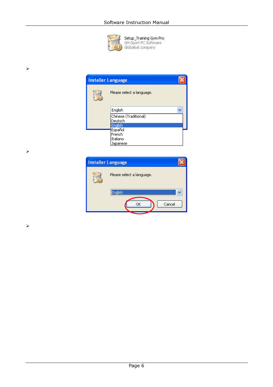GLOBALSAT Training Gym Pro v1.2 Instruction Manual User Manual | Page 6 / 39