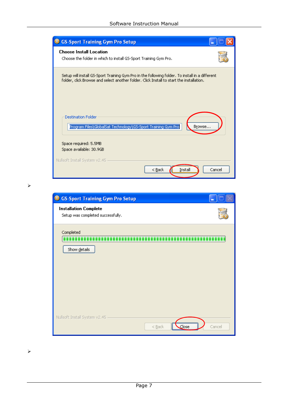 GLOBALSAT Training Gym Pro v1.2 Instruction Manual User Manual | Page 7 / 39