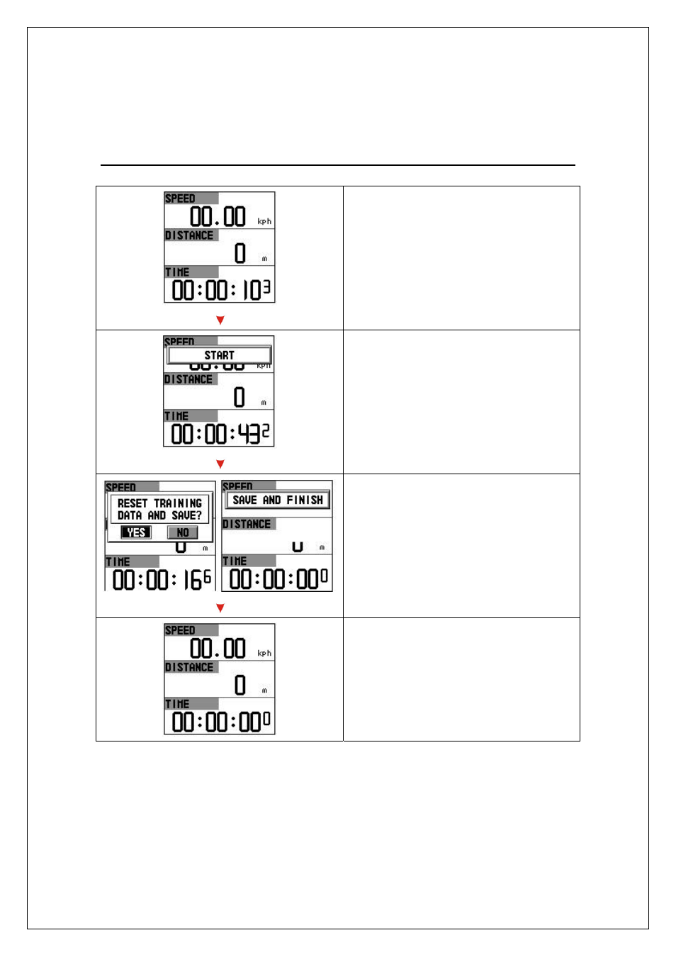 How to start your training and save data | GLOBALSAT GB-580 Quick Start User Manual | Page 12 / 29