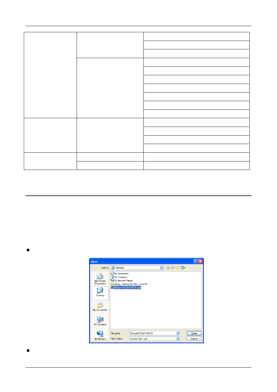 Pc software application, 1 main menu, 1 import activity | GLOBALSAT Training Gym Pro v1.0 Instruction Manual User Manual | Page 13 / 30