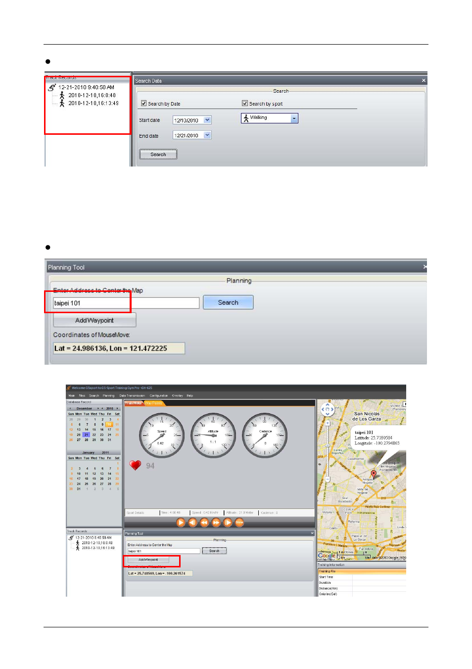 4 planning menu | GLOBALSAT Training Gym Pro v1.0 Instruction Manual User Manual | Page 17 / 30