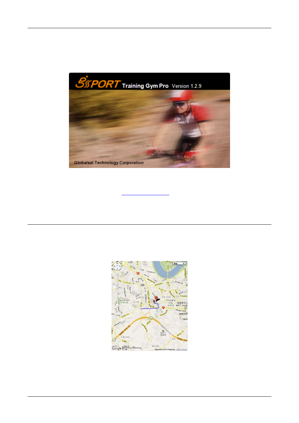 Map types, 8 help menu, 1 google map (google map) | GLOBALSAT Training Gym Pro v1.0 Instruction Manual User Manual | Page 27 / 30