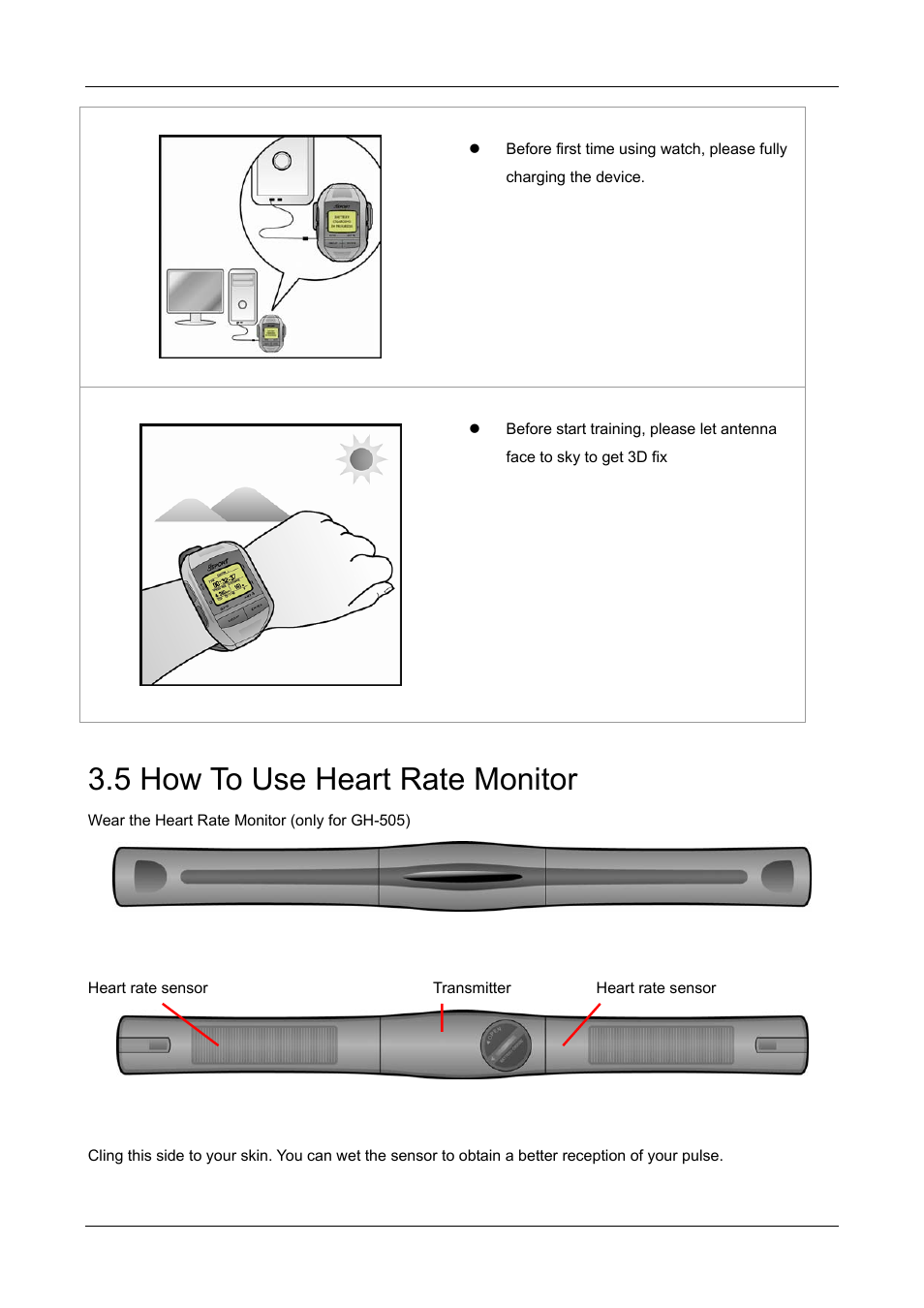 5 how to use heart rate monitor | GLOBALSAT GH-505 User Manual User Manual | Page 10 / 65