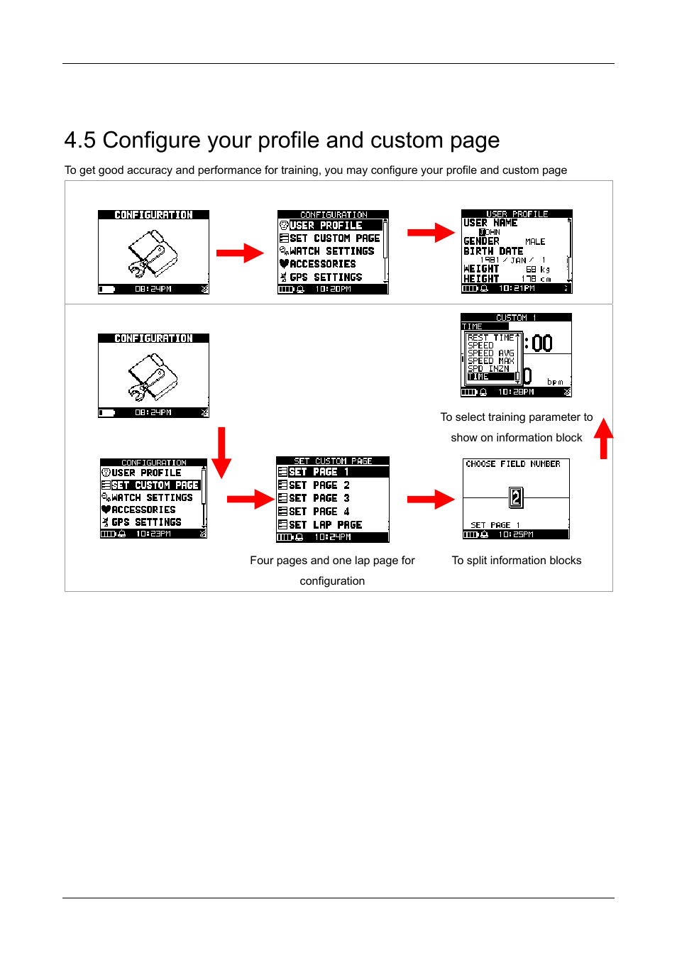 5 configure your profile and custom page | GLOBALSAT GH-505 User Manual User Manual | Page 15 / 65