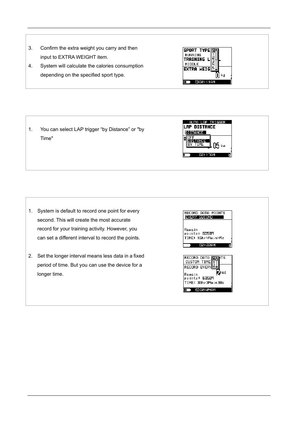 4 set lap setting, 5 data recording | GLOBALSAT GH-505 User Manual User Manual | Page 28 / 65