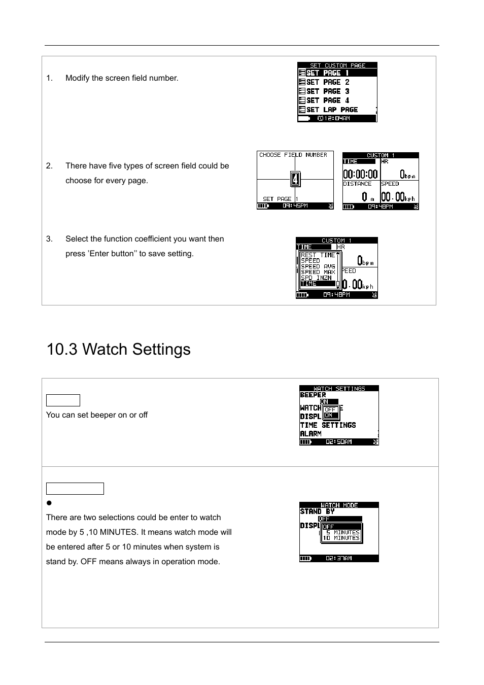 3 watch settings | GLOBALSAT GH-505 User Manual User Manual | Page 38 / 65