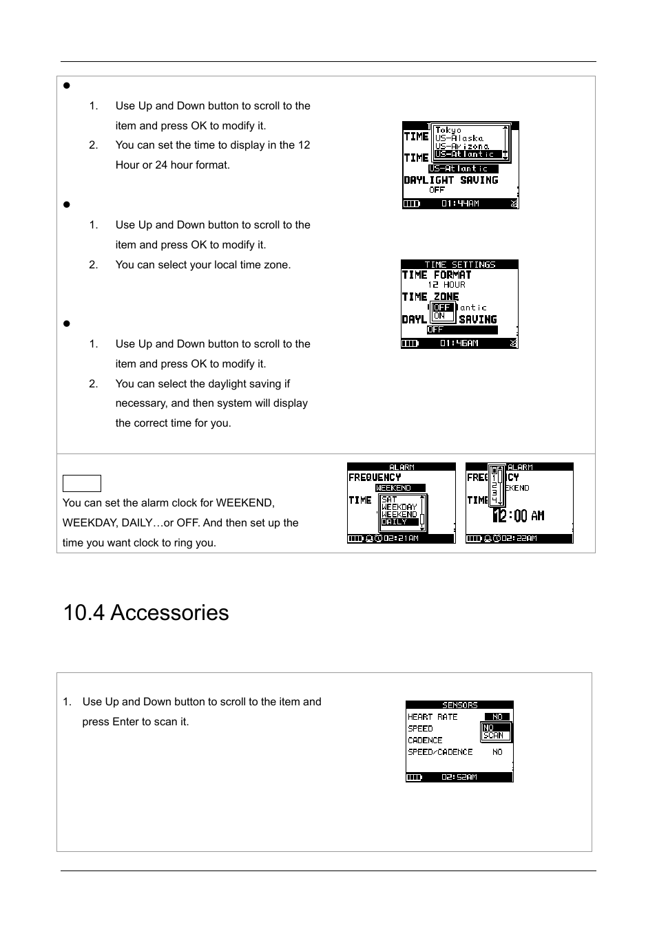 4 accessories, 1 sensors | GLOBALSAT GH-505 User Manual User Manual | Page 40 / 65