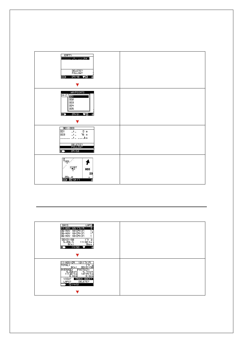 How to use track back | GLOBALSAT GH-505 Quick Start User Manual | Page 14 / 15