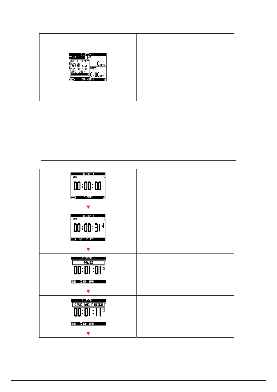 How to start your training and save data | GLOBALSAT GH-505 Quick Start User Manual | Page 6 / 15