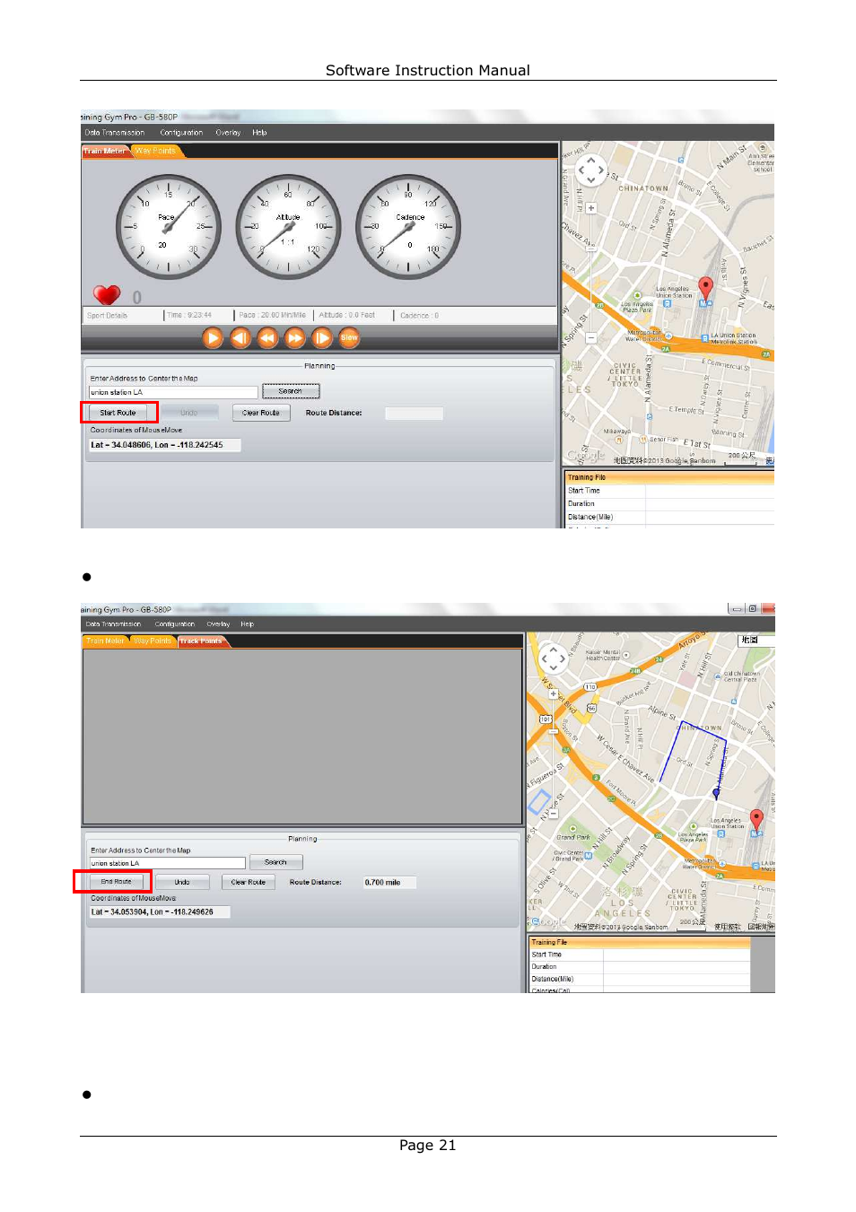 GLOBALSAT Training Gym Pro v1.1 Instruction Manual User Manual | Page 21 / 39