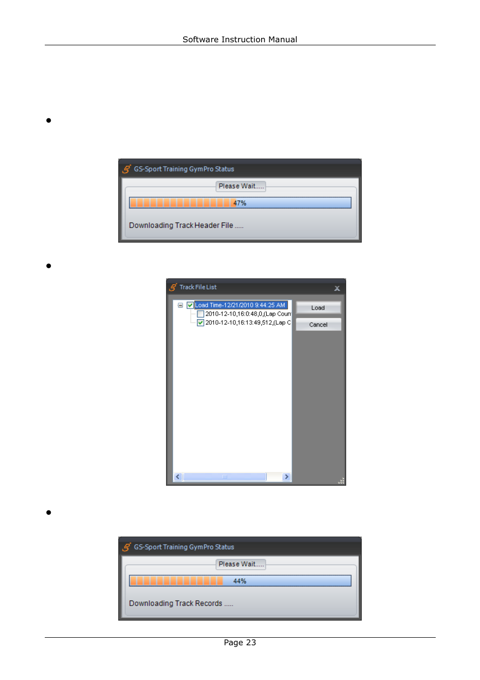 5 data transmission menu, 1 track point | GLOBALSAT Training Gym Pro v1.1 Instruction Manual User Manual | Page 23 / 39