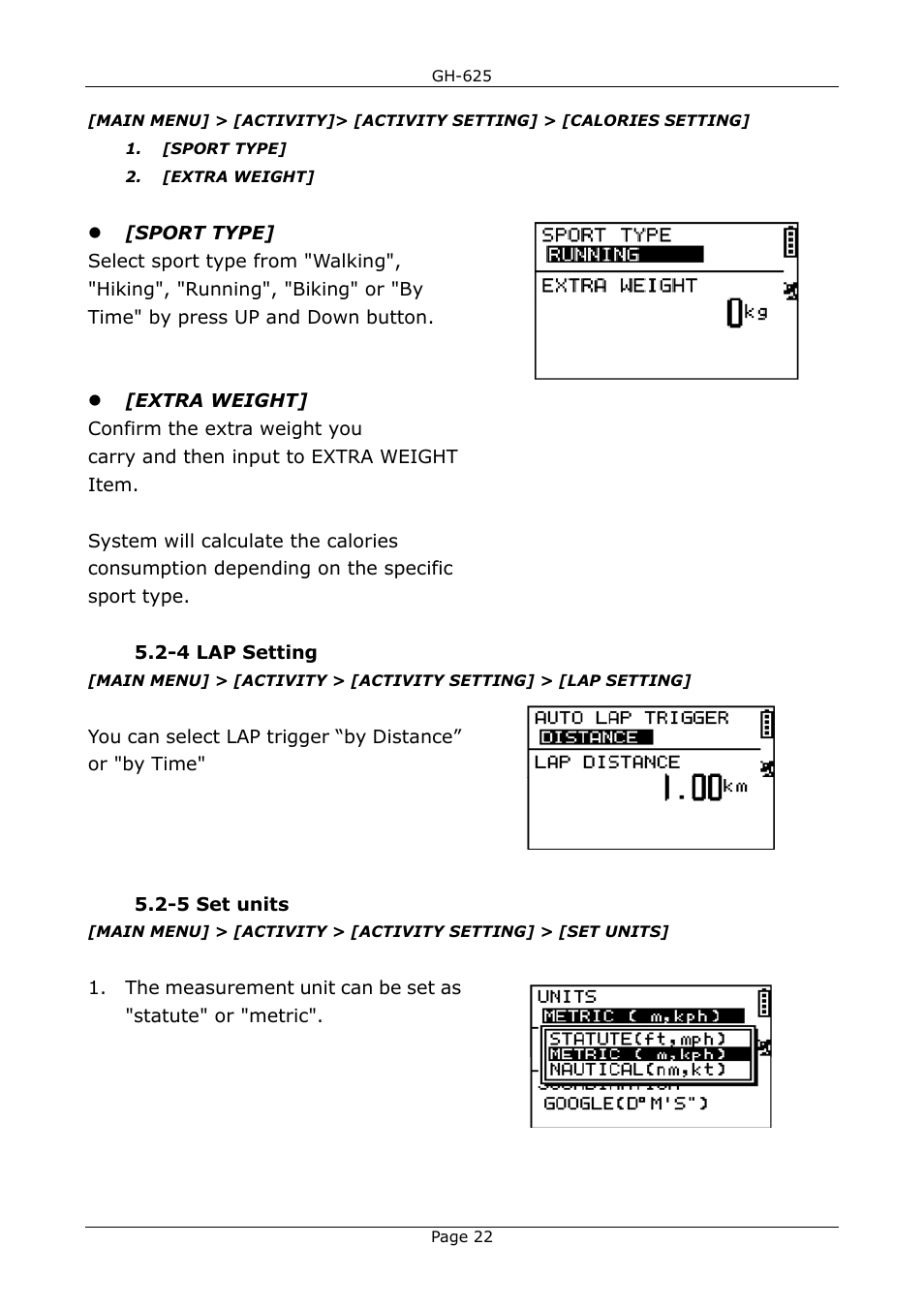 GLOBALSAT GH-625 User Manual User Manual | Page 22 / 63