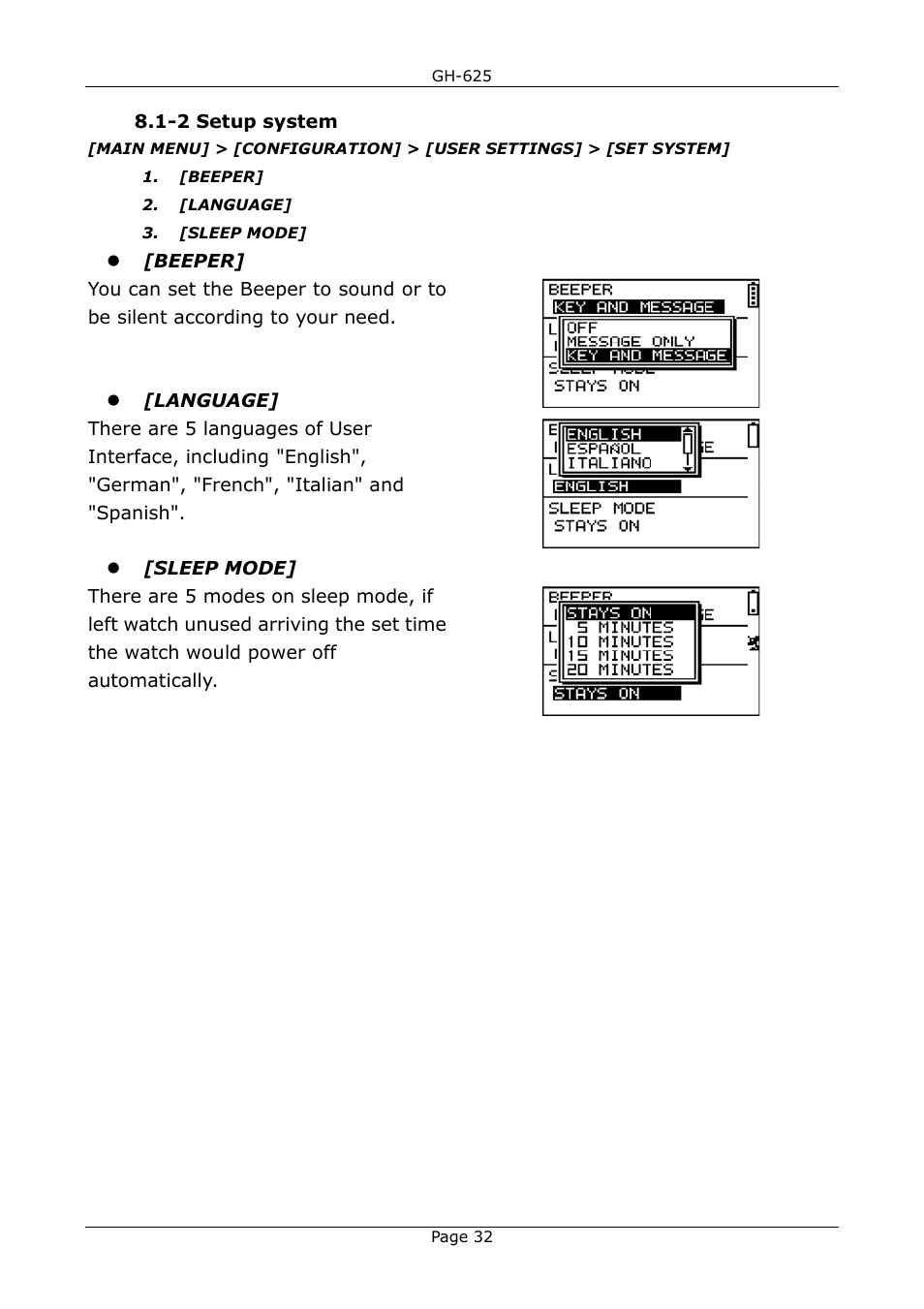 GLOBALSAT GH-625 User Manual User Manual | Page 32 / 63