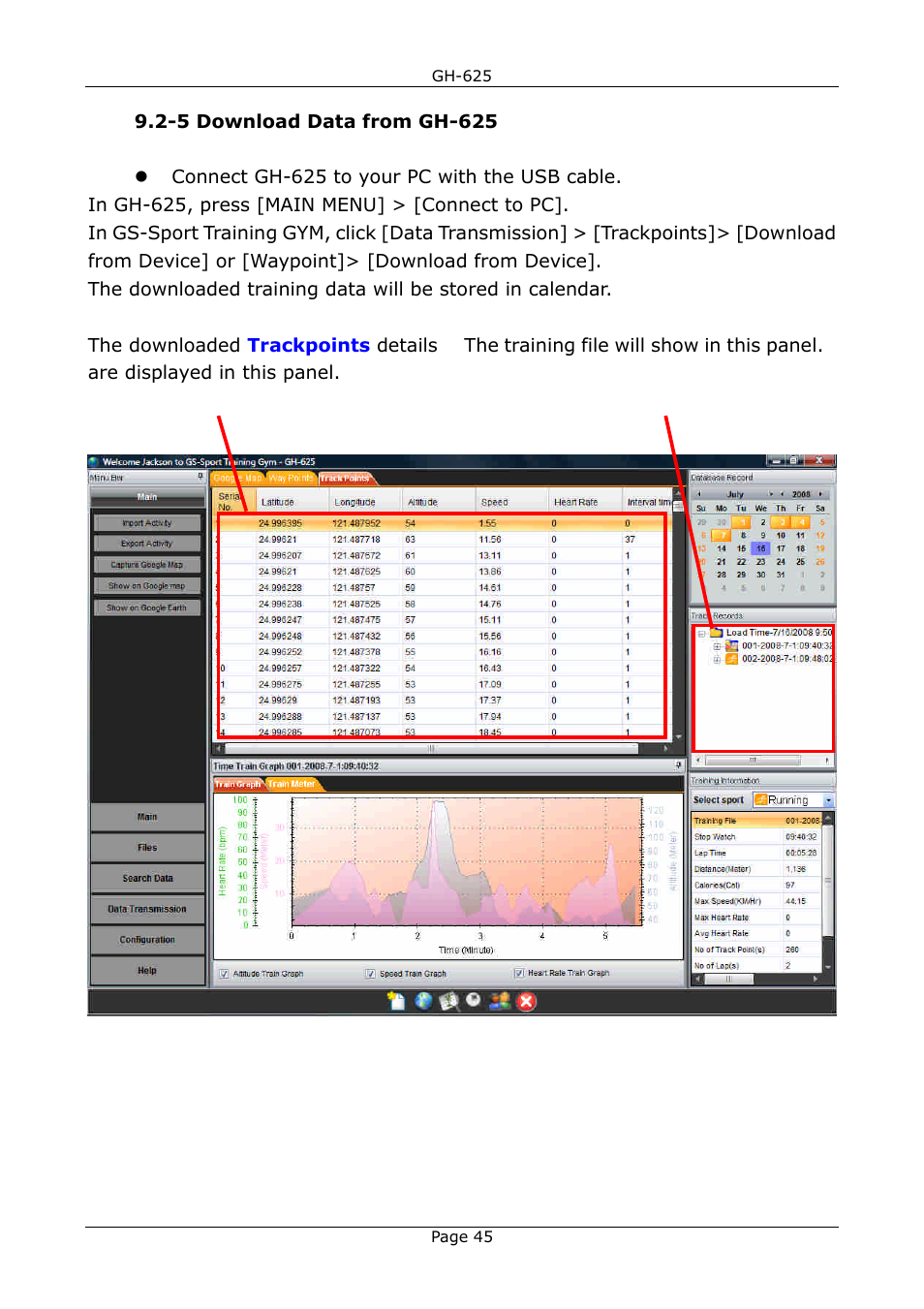 GLOBALSAT GH-625 User Manual User Manual | Page 45 / 63