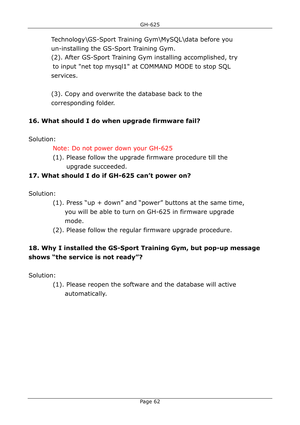 GLOBALSAT GH-625 User Manual User Manual | Page 62 / 63