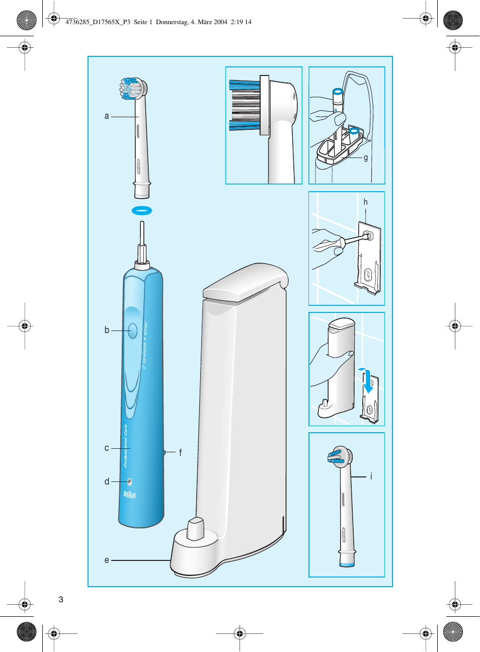Braun Professional Care 7000 DLX series User Manual | Page 3 / 22