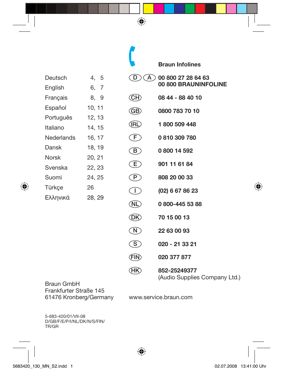 Braun practica 130 User Manual | Page 2 / 30