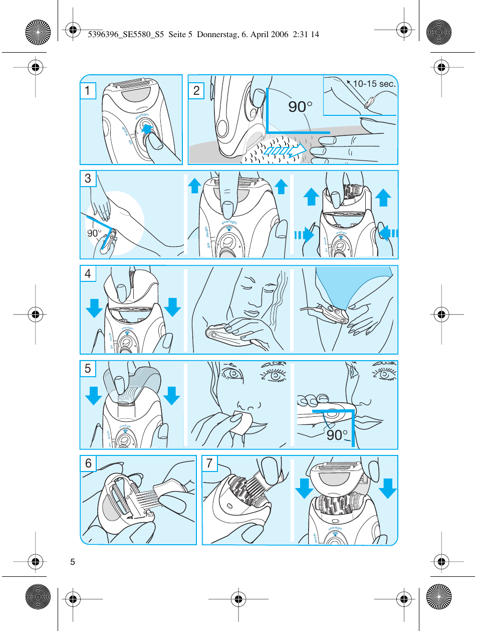 15 sec | Braun 5680 User Manual | Page 4 / 67