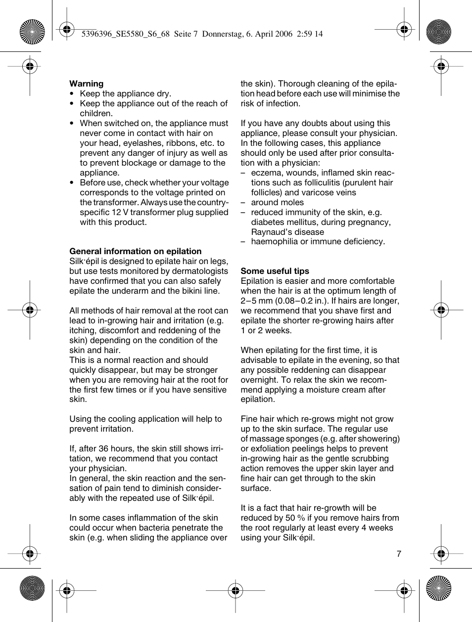 Braun 5680 User Manual | Page 6 / 67