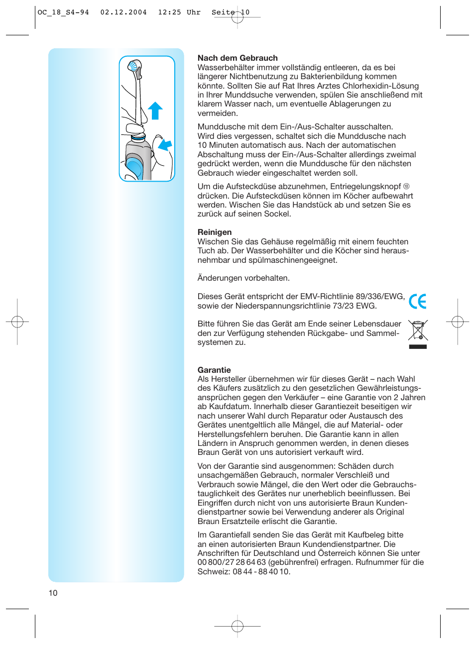 Braun 8500 Series User Manual | Page 10 / 92