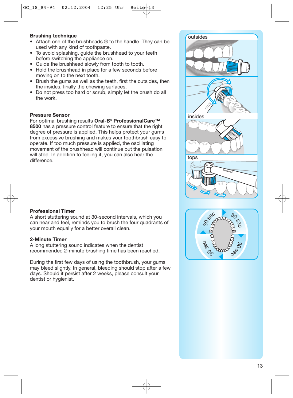 Braun 8500 Series User Manual | Page 13 / 92