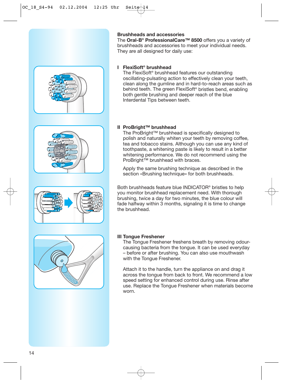 Braun 8500 Series User Manual | Page 14 / 92