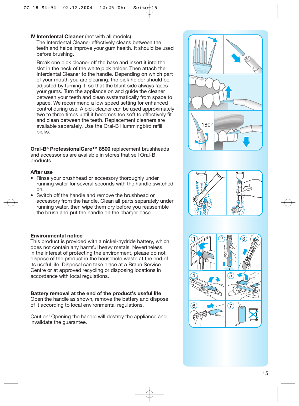 Braun 8500 Series User Manual | Page 15 / 92