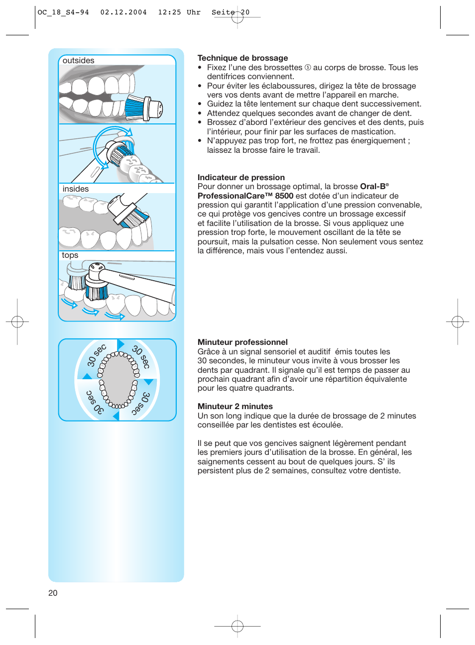 Braun 8500 Series User Manual | Page 20 / 92