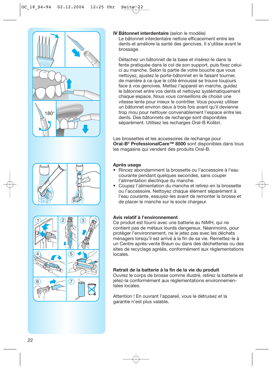 Braun 8500 Series User Manual | Page 22 / 92