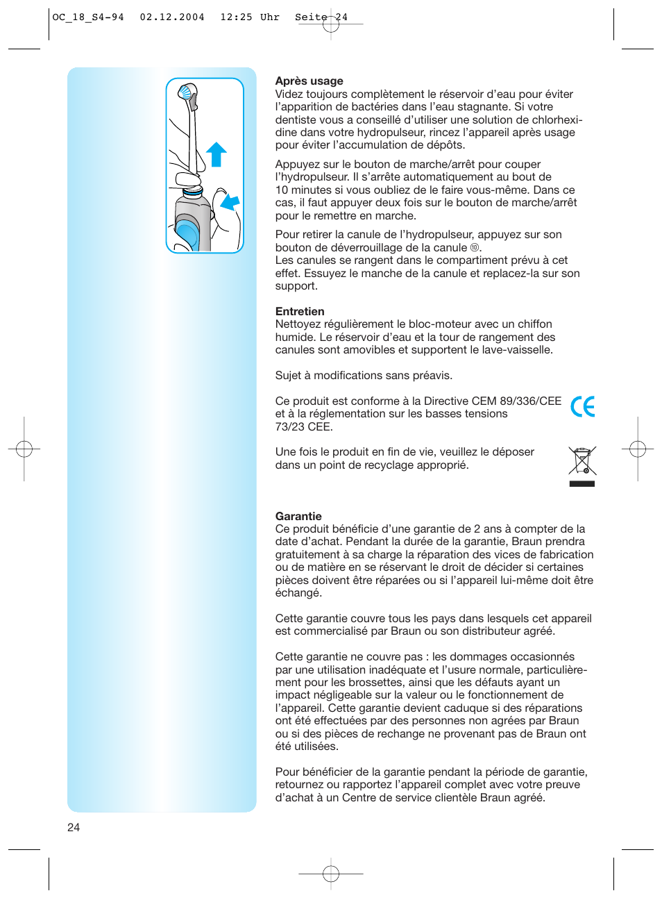 Braun 8500 Series User Manual | Page 24 / 92