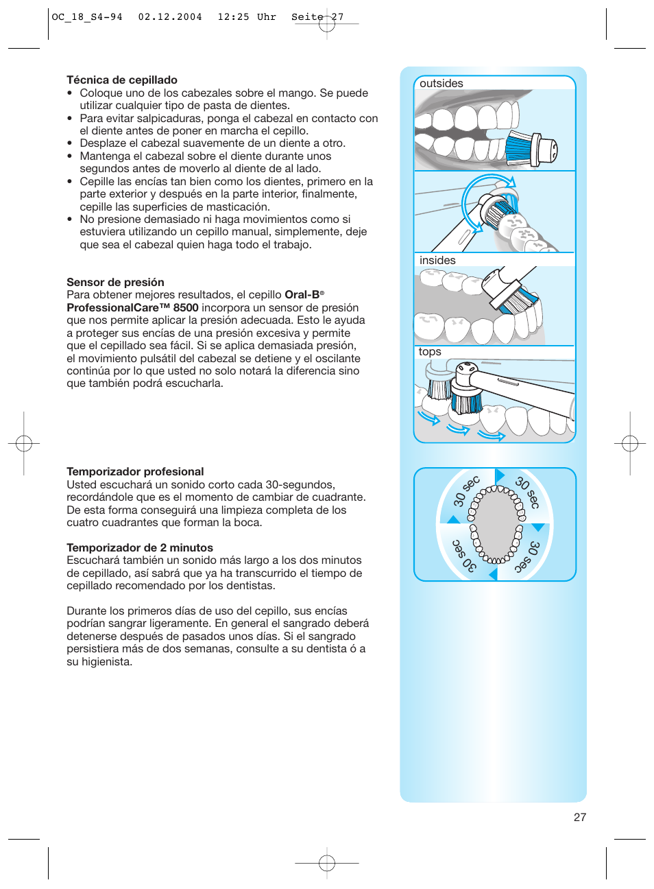Braun 8500 Series User Manual | Page 27 / 92