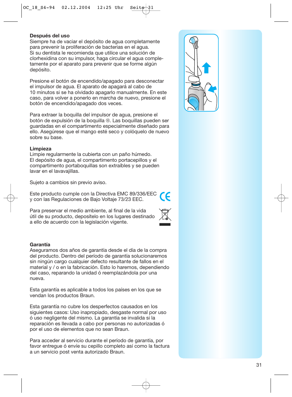 Braun 8500 Series User Manual | Page 31 / 92