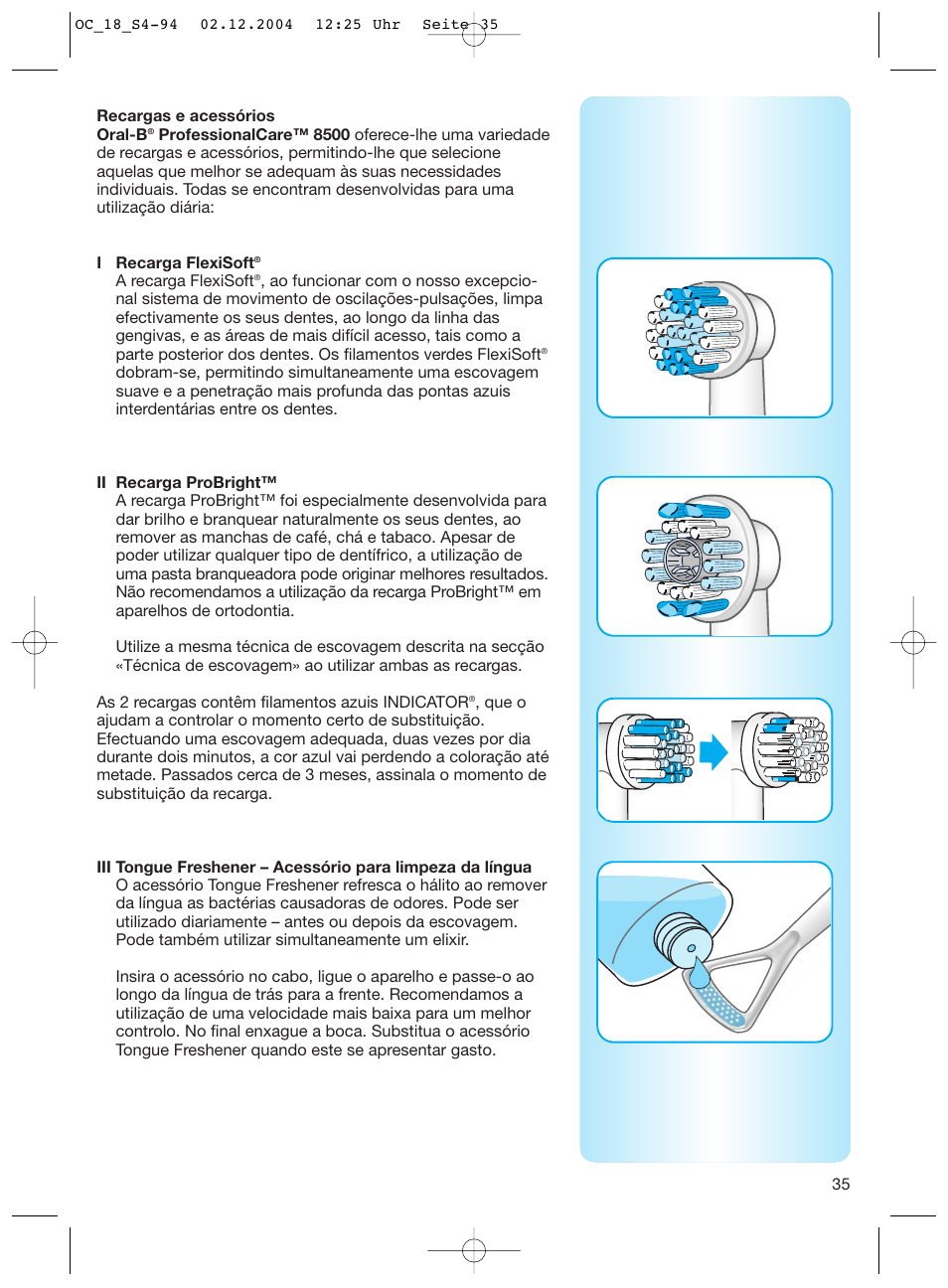 Braun 8500 Series User Manual | Page 35 / 92