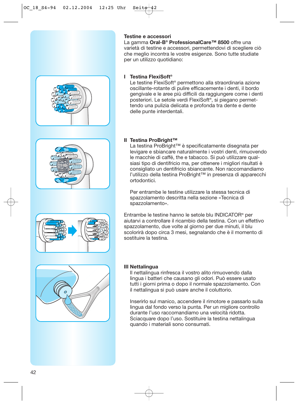 Braun 8500 Series User Manual | Page 42 / 92