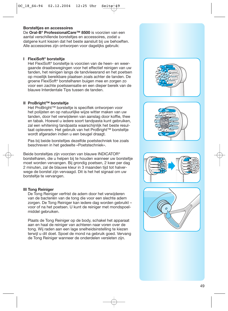 Braun 8500 Series User Manual | Page 49 / 92