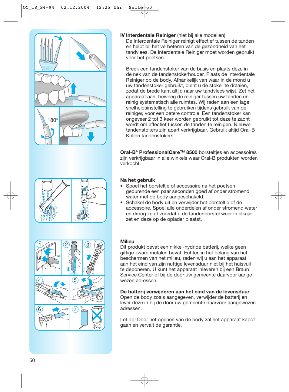 Braun 8500 Series User Manual | Page 50 / 92