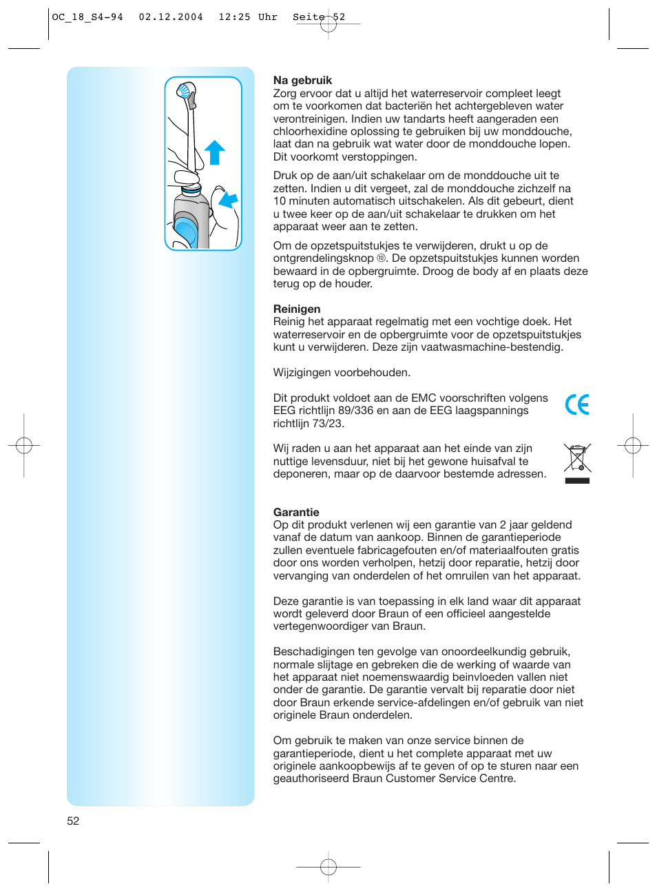 Braun 8500 Series User Manual | Page 52 / 92