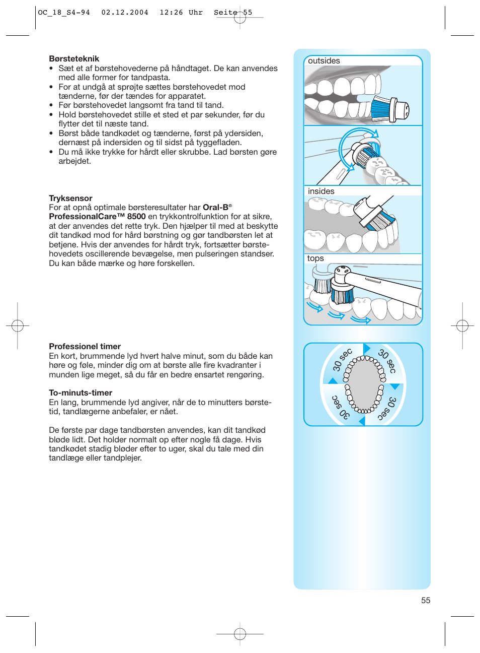 Braun 8500 Series User Manual | Page 55 / 92