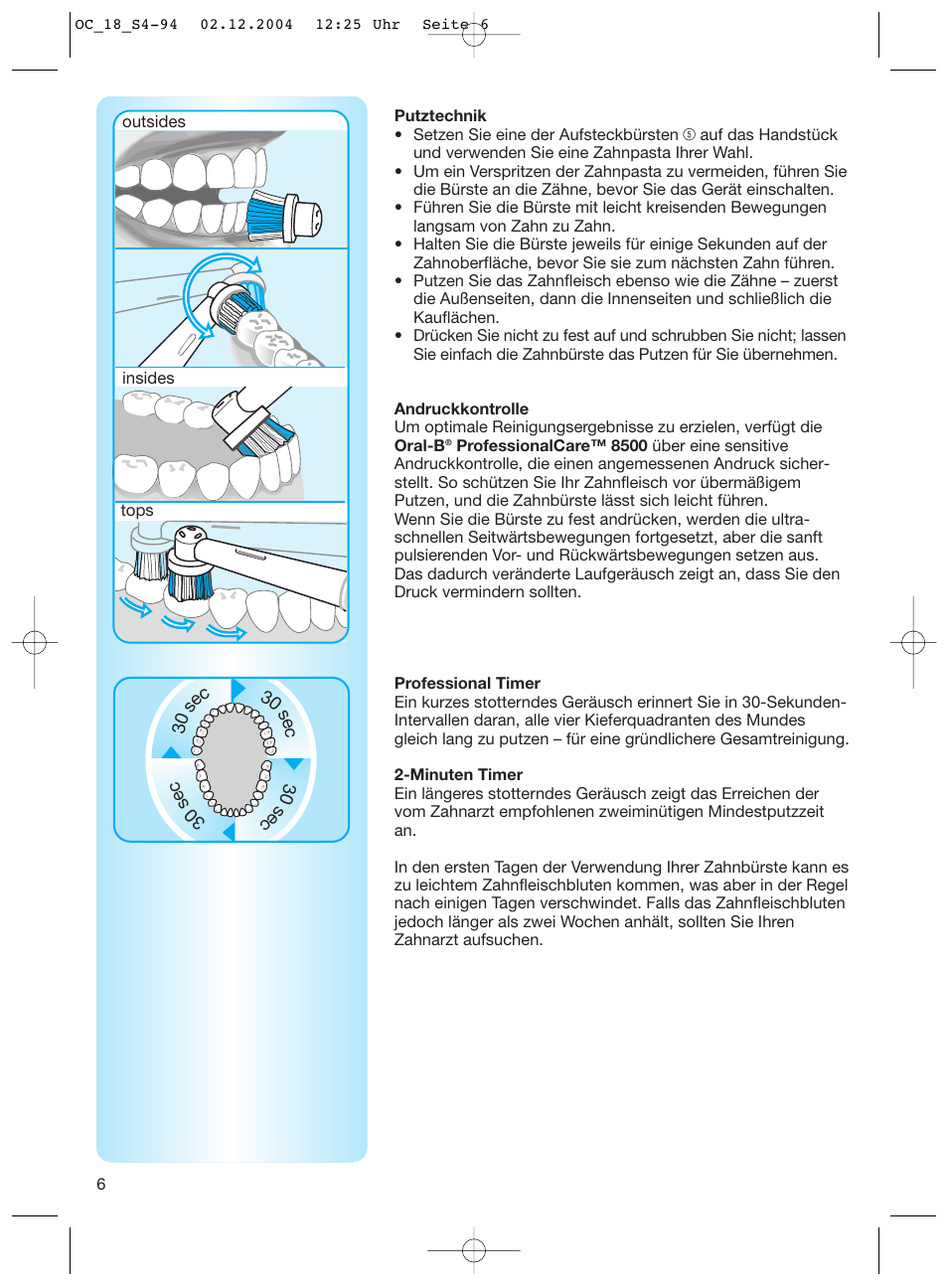 Braun 8500 Series User Manual | Page 6 / 92