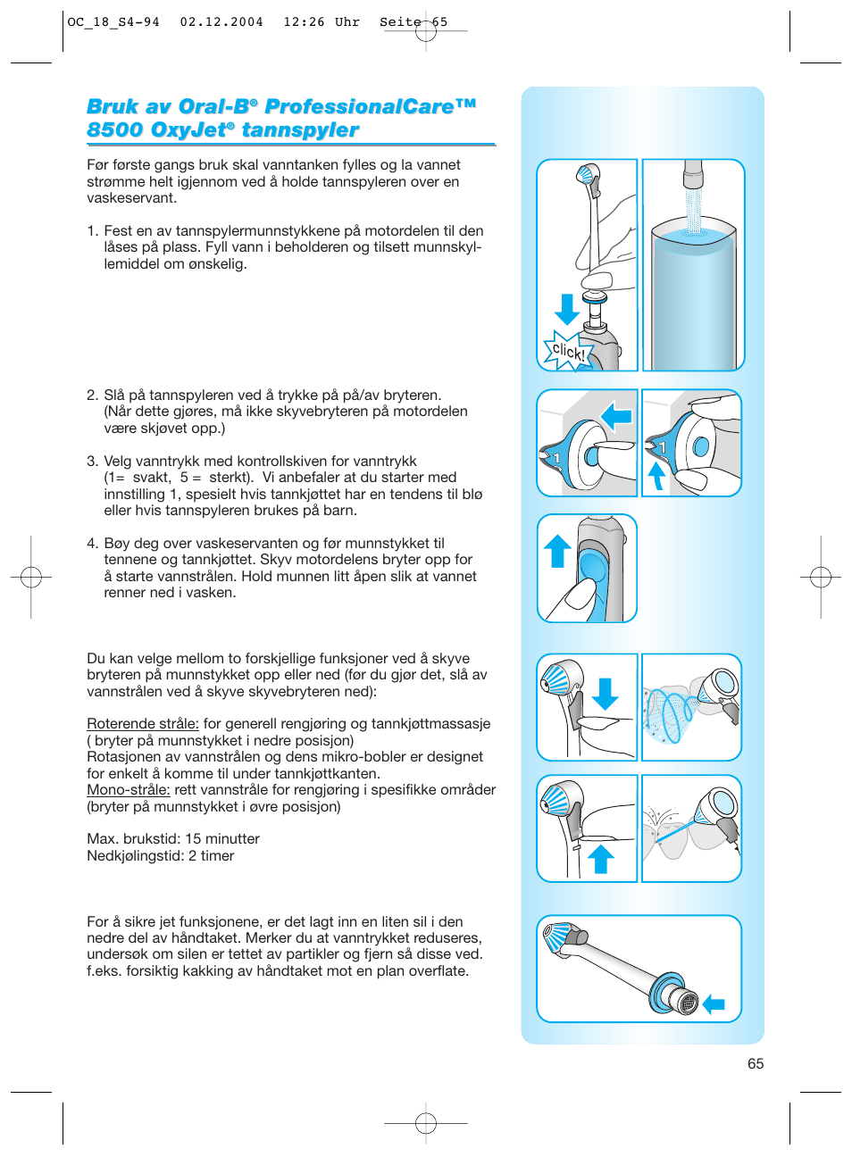 Br uk av oral-b uk av oral-b, Tannspyler | Braun 8500 Series User Manual | Page 65 / 92