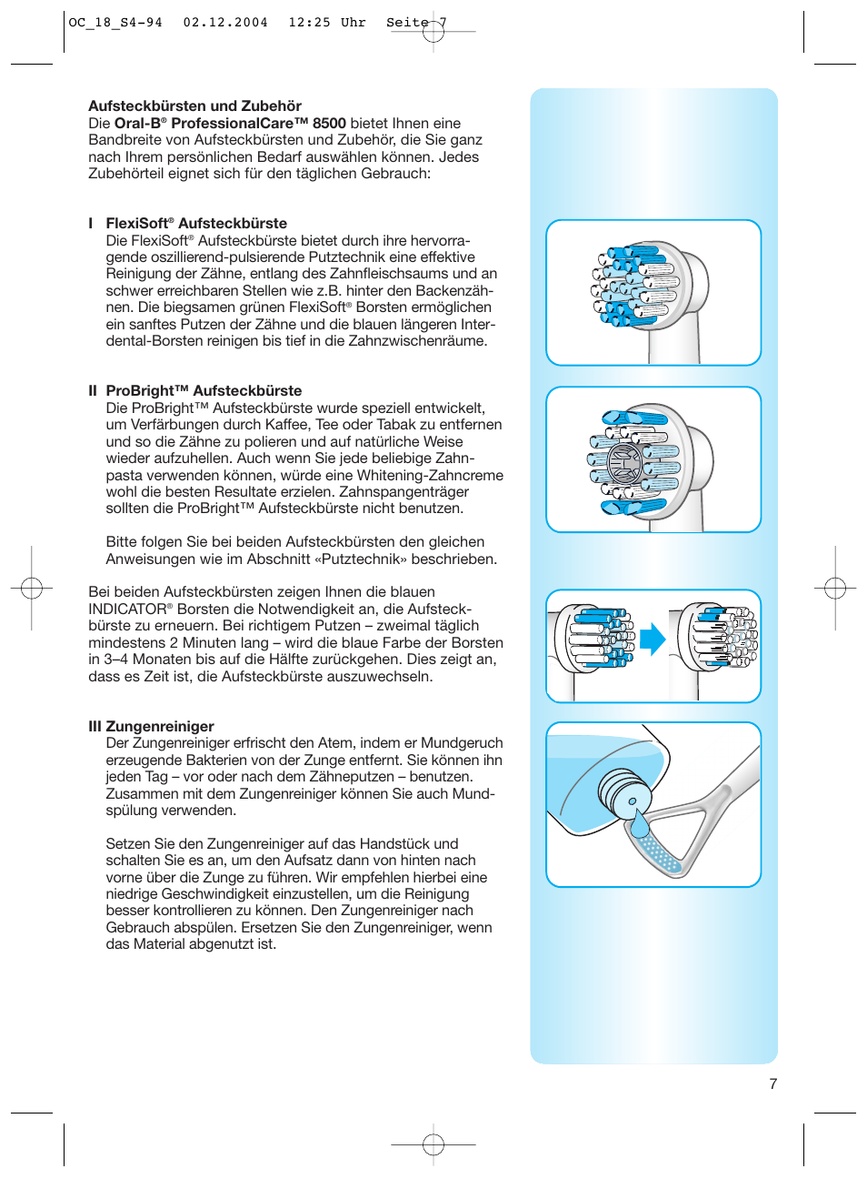 Braun 8500 Series User Manual | Page 7 / 92