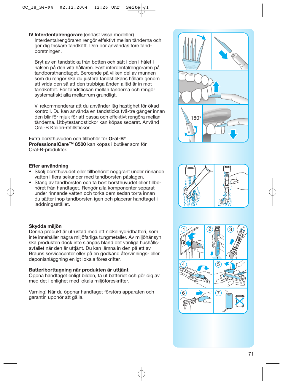 Braun 8500 Series User Manual | Page 71 / 92