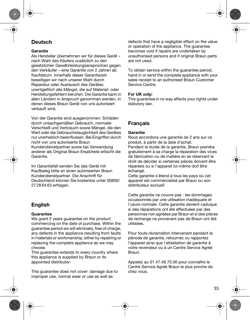 Braun 5301 User Manual | Page 32 / 40