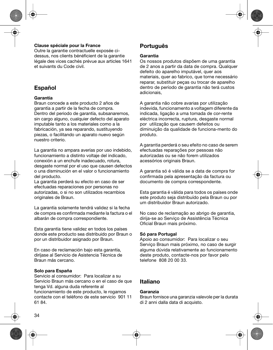 Braun 5301 User Manual | Page 33 / 40