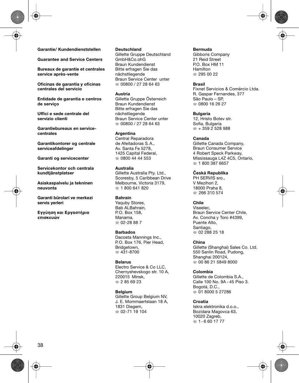 Braun 5301 User Manual | Page 37 / 40