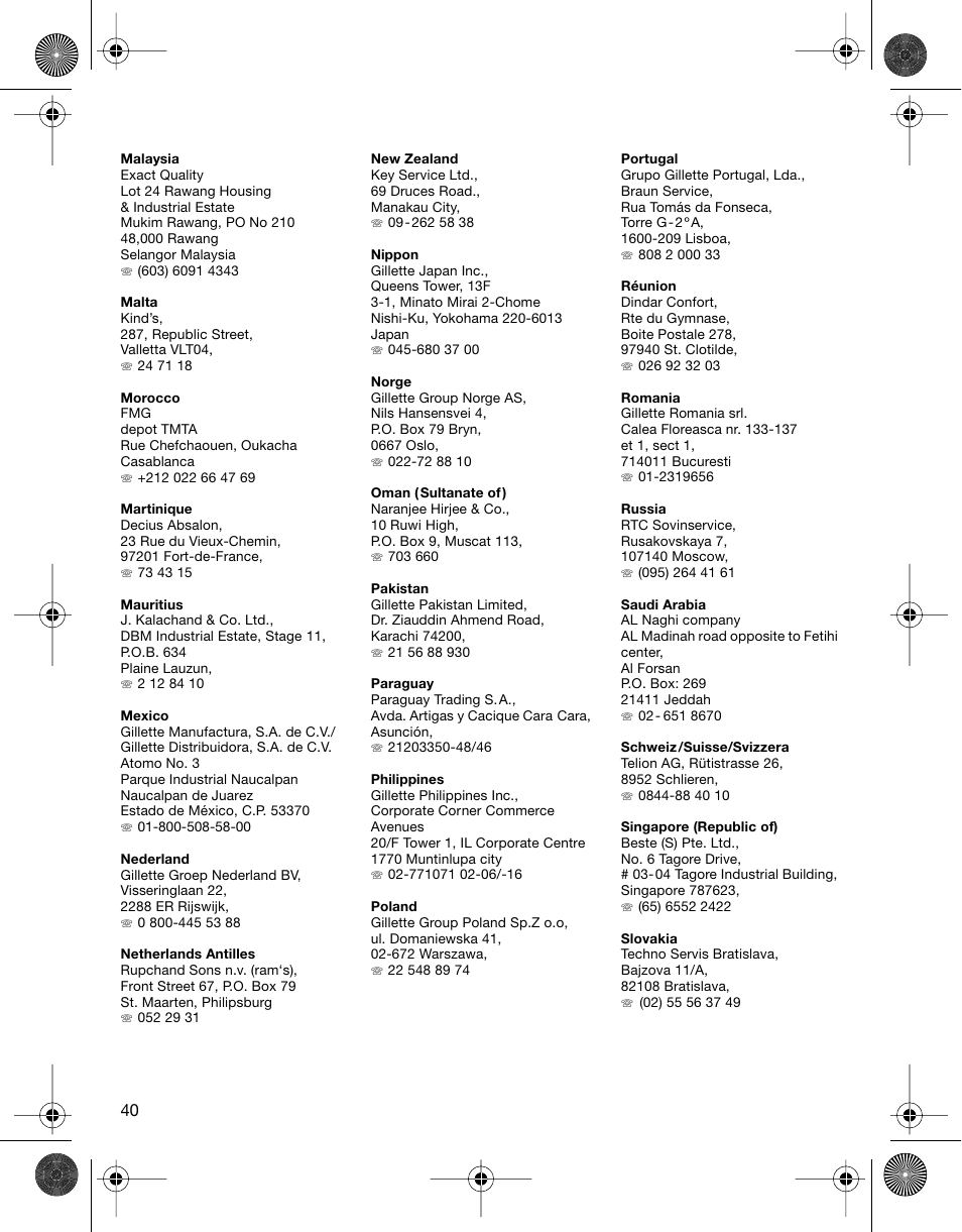 Braun 5301 User Manual | Page 39 / 40