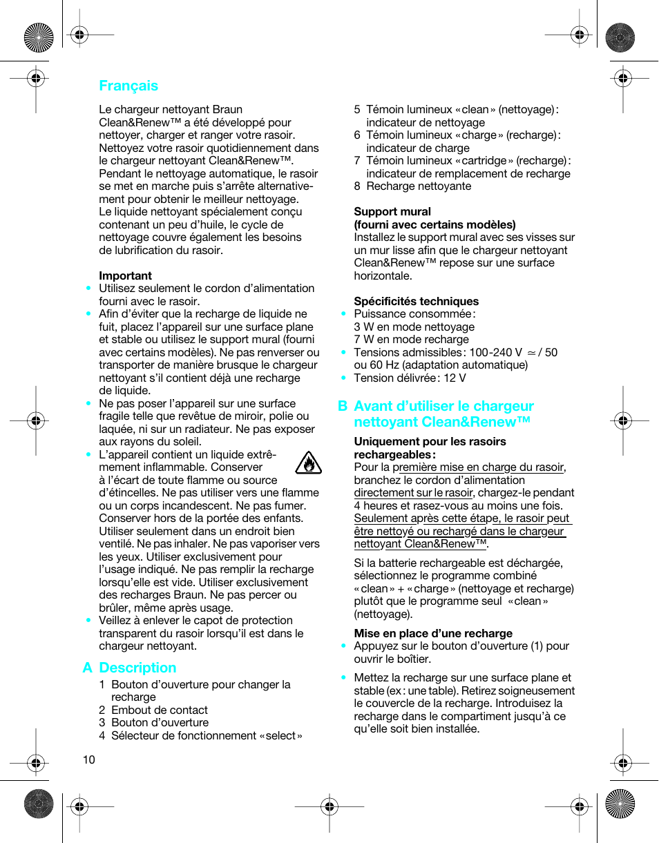 Français, A description | Braun 5301 User Manual | Page 9 / 40